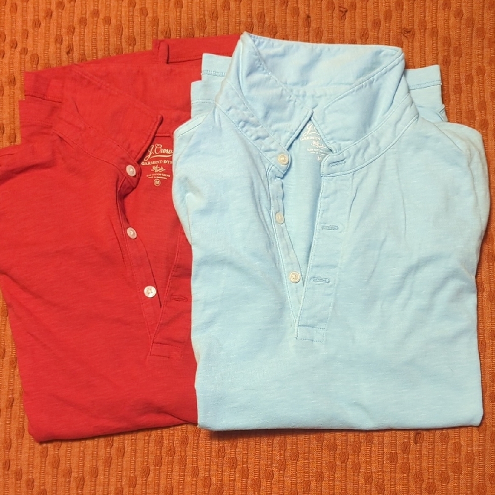 J. Crew Men's Red and Blue Shirts